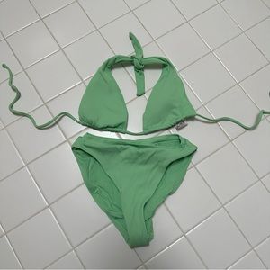 BECCA Swim Green Bikini, size S